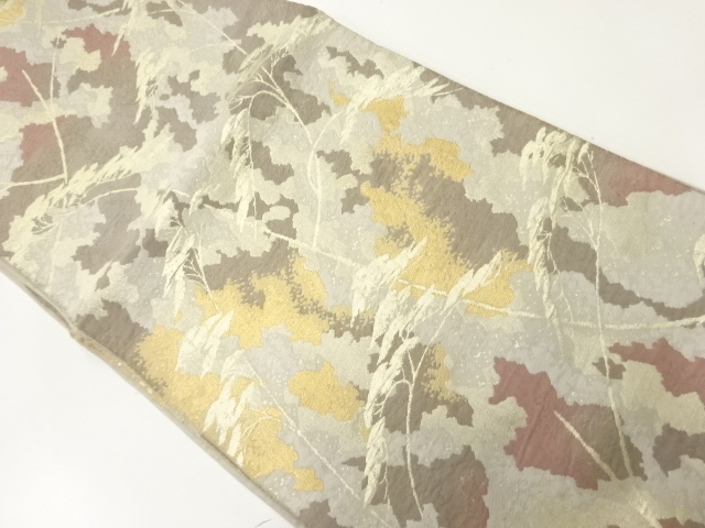 アンティーク　松模様織出し袋帯（材料）